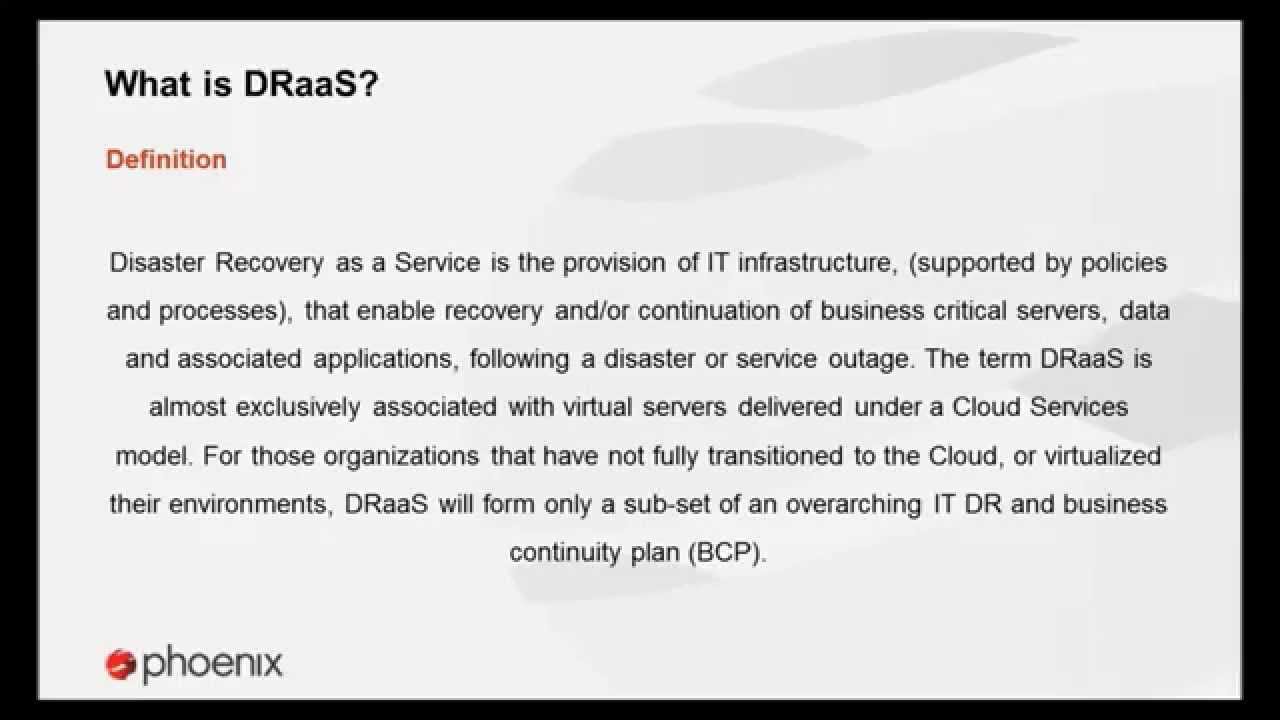 What Does Disaster Recovery As A Service DRaaS Actually Mean YouTube