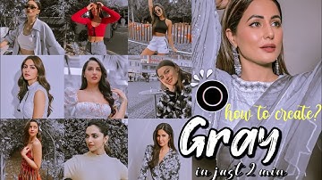 🥀How to create GRAY polarr filter in just 2 min❤️ /❤️ Hiti