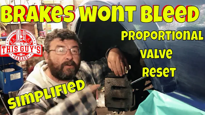brake proportional valve reset when unable to bleed