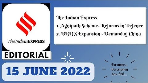 15th June 2022 | Gargi Classes The Indian Express Editorials and Ideas Analysis | By R.K. Lata
