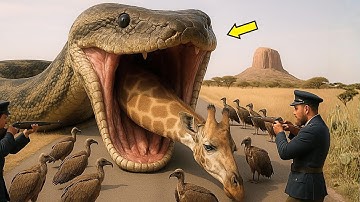 Heroic Team Battles Giant Python to Save Mother Giraffe 🐍