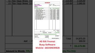 Busy Software Bill Design ||A5 Bill Design In Busy Software #8000929928