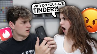 Using TINDER In Front Of My GIRL