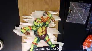 Mikey TMNT Pixel Bead Perler Sprite Art Michealangelo Teenage Mutant Ninja Turtles