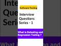 What is Retesting and Regression Testing - Manual Testing Interview Question ? #manualtesting