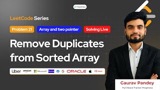 Day 21: Solving LeetCode Coding Problem | Remove Duplicates From Sorted Array | 150 Days Challenge