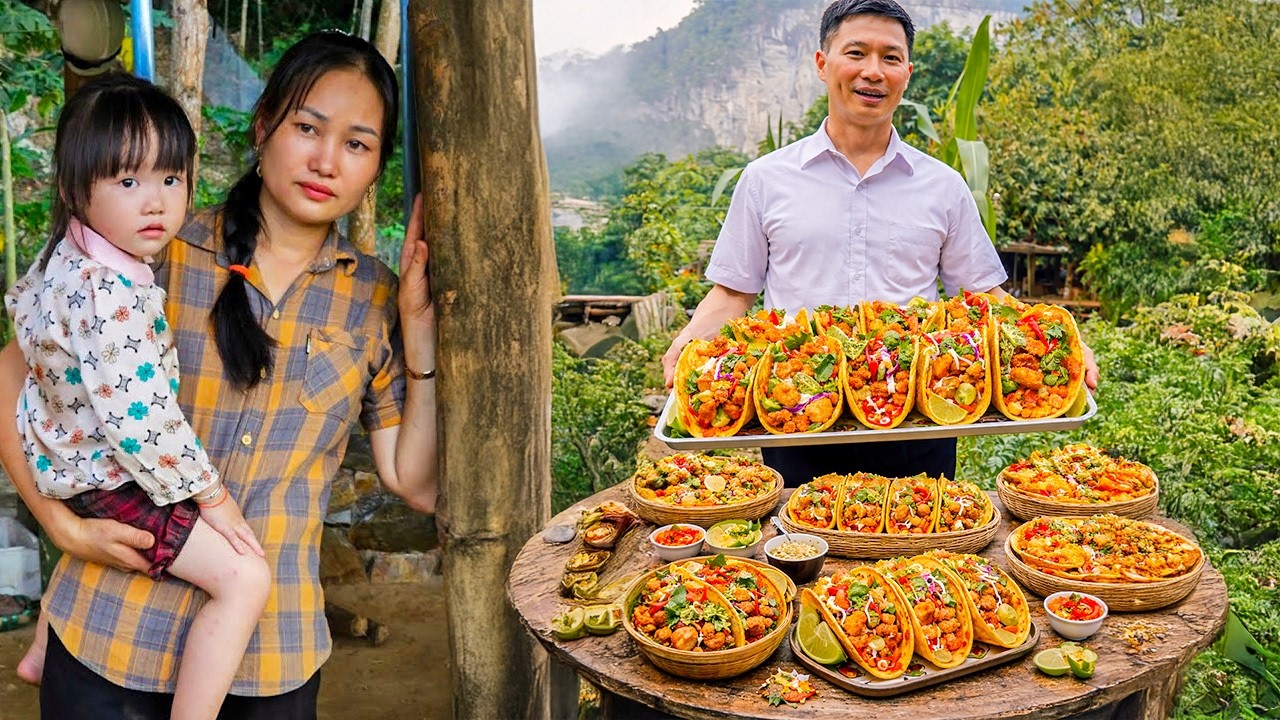 The Best Tacos I've Ever Made – Super Easy French Taco Recipe - Cooking with Family | Ly Phuc An