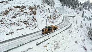 Beartooth Highway Clearing - Drone - Week of April 24-27, 2023 - Benching down to Upper Quad
