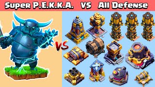 Super PEKKA VS All Defenses | Clash of Clans