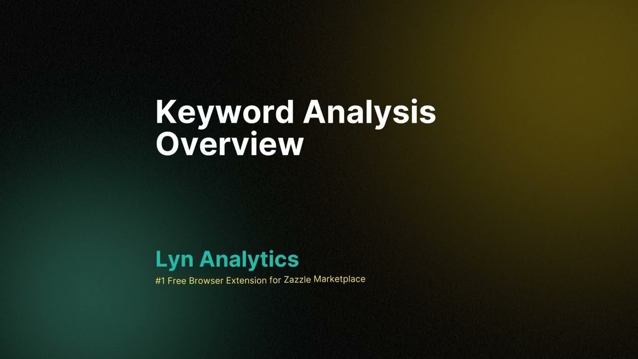 Zazzle Keywords Analytics Overview Lyn Analytics For Zazzle Browser Extension Zazzle