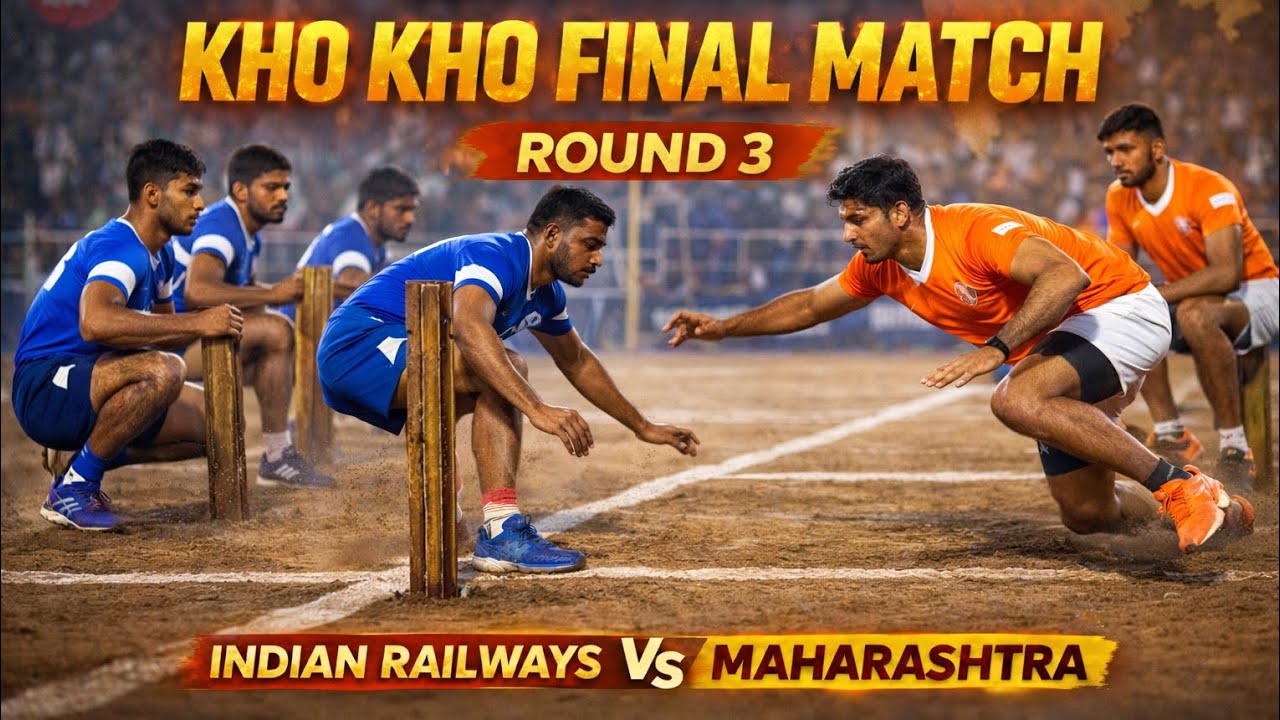Indian Railways Vs Maharashtra Senior National KHO KHO FINAL MATCH ROUND 3 SUPER MATCH