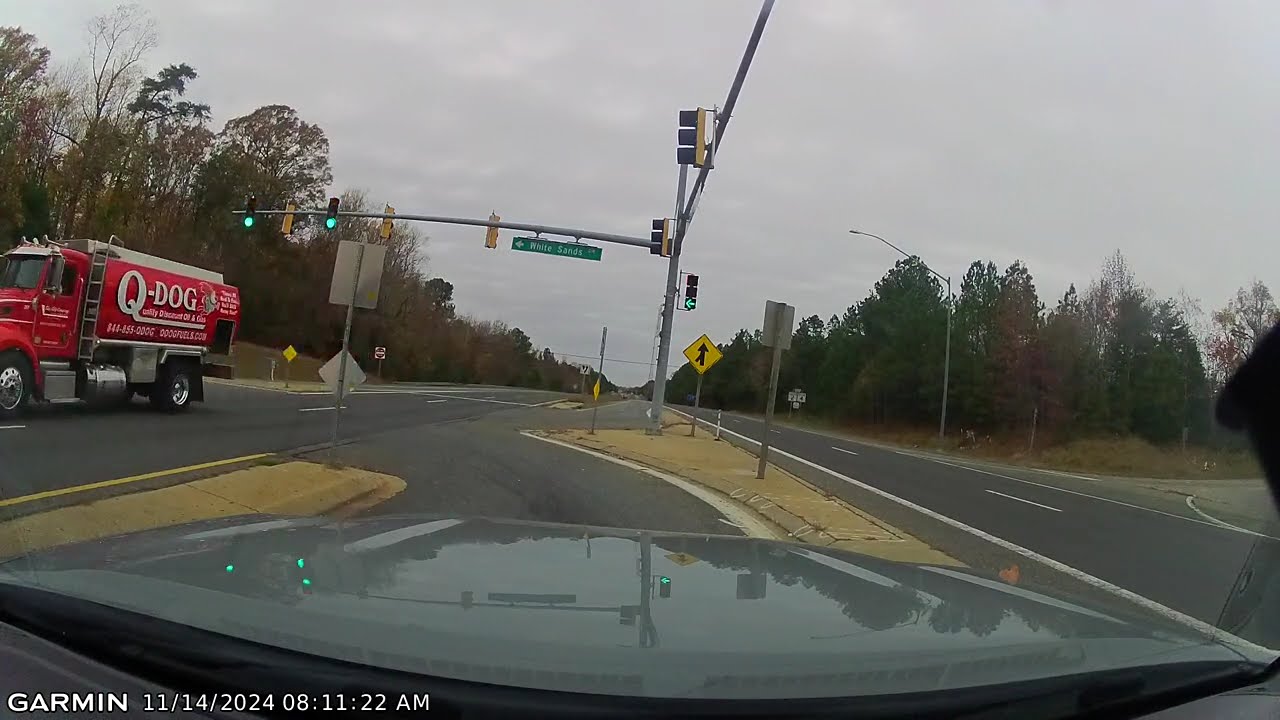 QDog Propane Truck Red Light Running