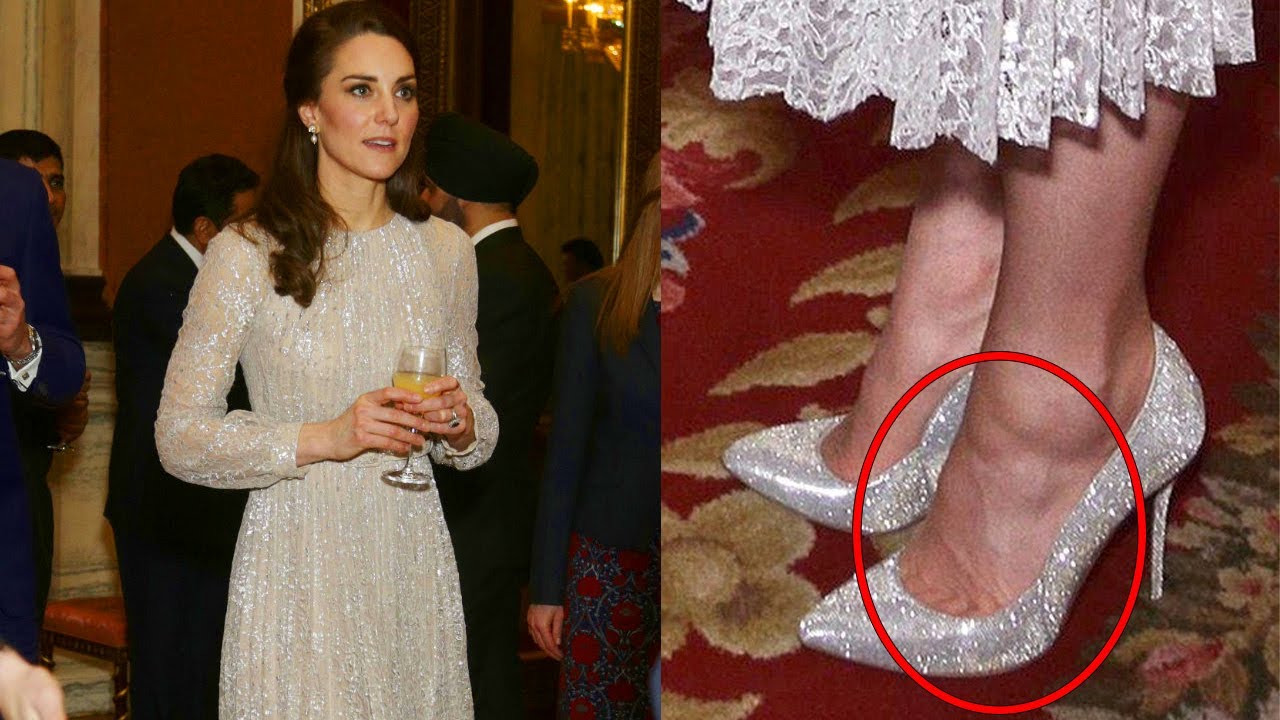 Kate Middleton sparkles as she appears at the Royal Party but her legs ...