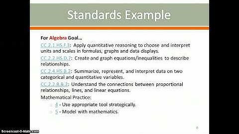 SLO Video Module 2 Goal Standards Rationale