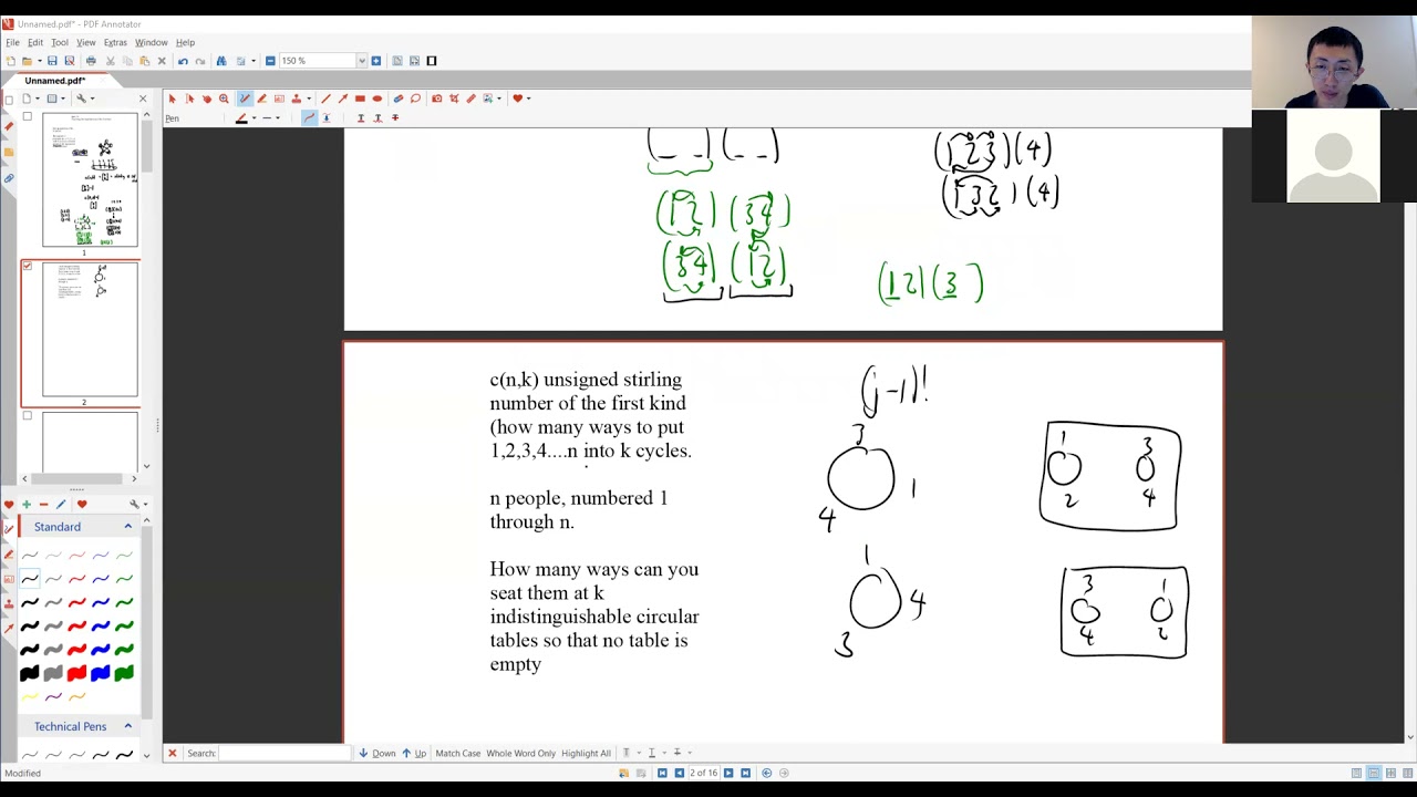 Stirling Numbers of the First Kind Lesson, Ramsey Theory Talk