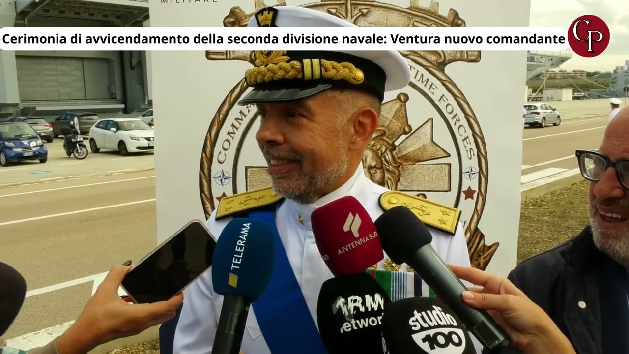 Cerimonia di avvicendamento della seconda divisione navale Ventura nuovo comandante