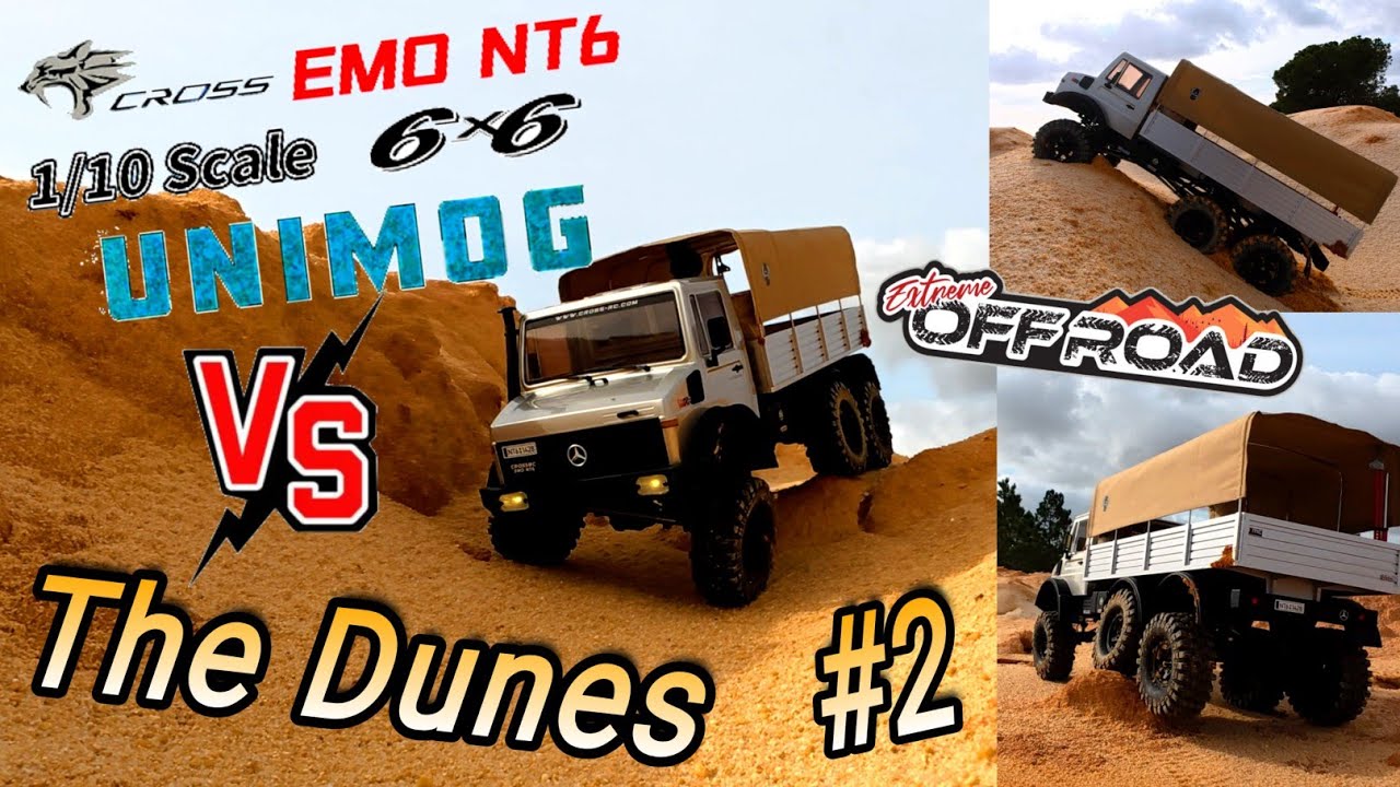 Cross Rc EMO NT6 6x6 Unimog Vs the Dunes! Rc crawling off-road Adventure 