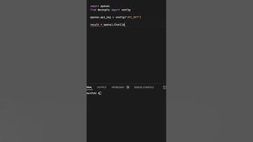 chatGPT in python using openAI API