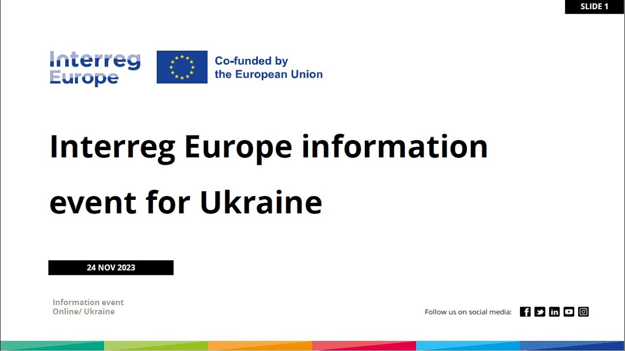 Information event about Interreg Europe in Ukraine - YouTube