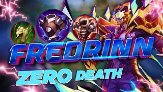 ZERO DEATH TANK FREDRINN NO.1 BUILD!! - Top 1 Global FREDRINN - MLBB - GAMEPLAY NON PRO