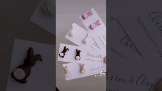 Make Easter Bunny earrings with me! #easterbunny #polymerclayartist #minivlog