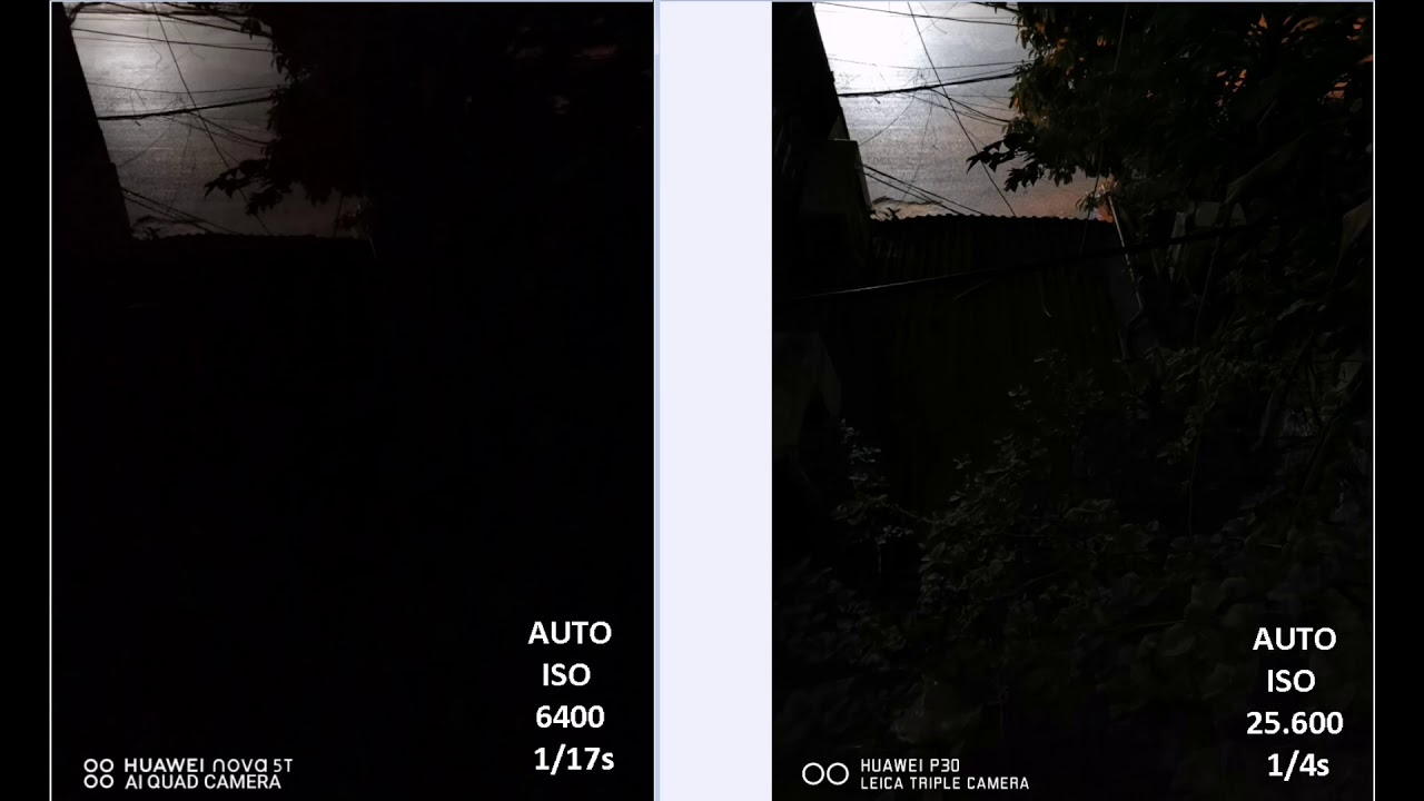 Huawei P30 vs Huawei Nova 5T Camera Low Light Test | So sánh chụp đêm