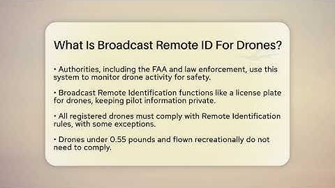 What Is Broadcast Remote ID For Drones? - Air Traffic Insider