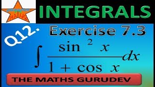 Question 12 Exercise 7.3, Class 12 Maths, Integrals, Ncert solutions by THE MATHS GURUDEV,ex 7.3 q12