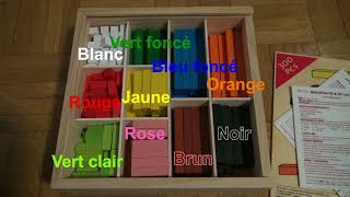 La découverte des réglettes cuisenaire (l'escalier).