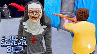 Luring Evil Nun To Become J's Shooting Target In Ice Scream 8