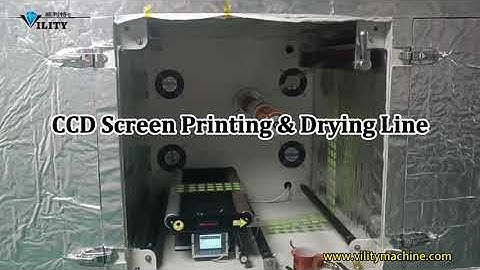 Vility CCD Auto Roll to Roll Screen Printing and Drying Machine for FPC, Copper Film.#screenprinting