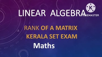 kerala set Linear Algebra part 1