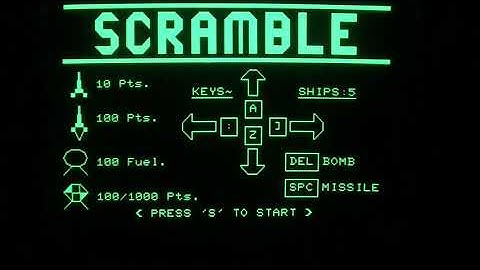 [Gameplay] "Scramble" for the Sharp MZ-80A