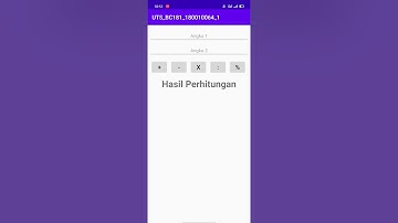 UTS Mobile Programming BC181 Aplikasi Kalkulator Sederhana