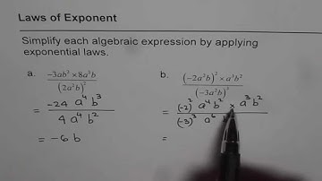 Simplify Using Laws of Exponents