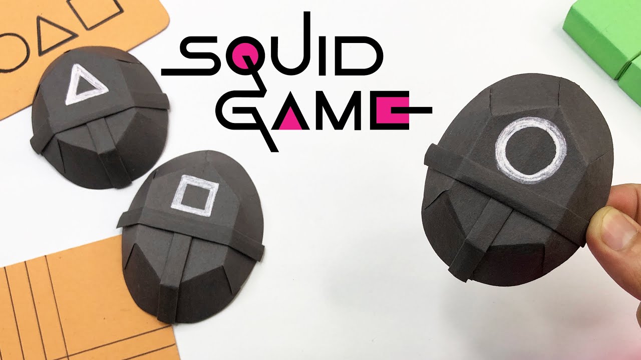 How to Make Squid Game Mini Mask with Paper - Easy DIY Tutorial!