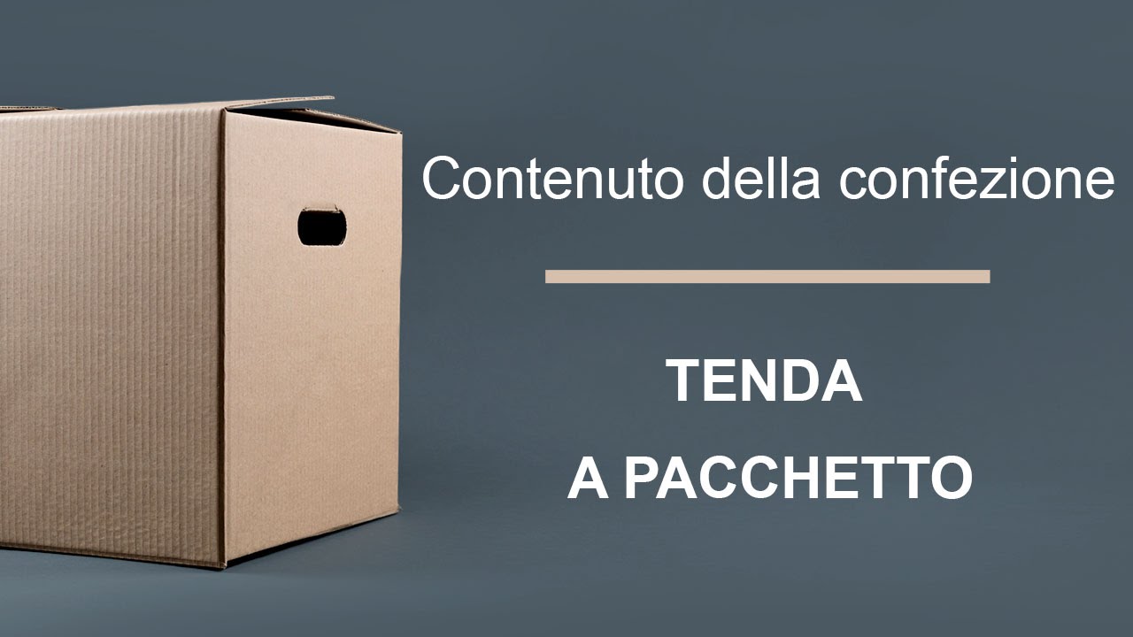 Contenuto della confezione tenda a pacchetto youtube