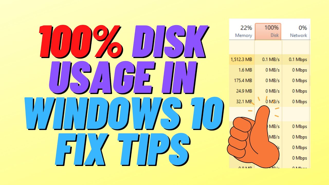 How To Fix Windows 10 Disk goes to 100 Works For Every Pc/Laptop YouTube