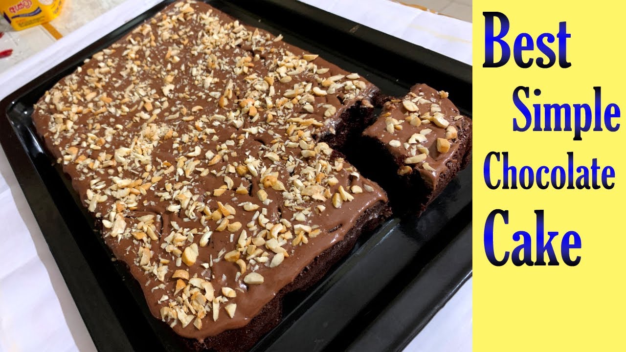 Super Easy Moist Chocolate Cake Recipe 1Kg at Home (No Coffee, No Milk ...