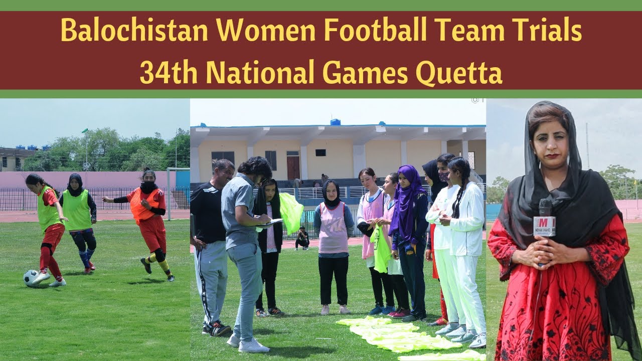 Balochistan Women Football team trials for 34th National games 2023