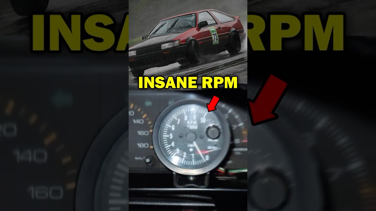 Over 10,000 RPM!? AE86 Going Crazy! #ae86 #drift