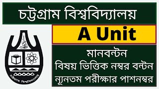 A Unit Chittagong University Mark Distribution 2021 || Pass Marks || Admission Test Subjects