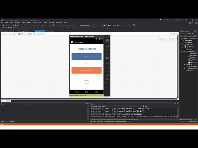 Xamarin Android Tutorial   6   Creating a Login System