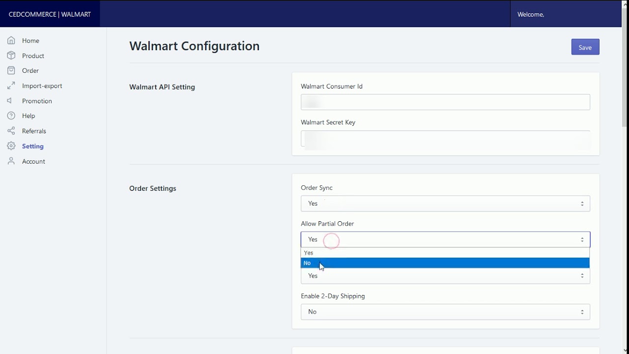 Walmart Marketplace Integration App Demo - CedCommerce