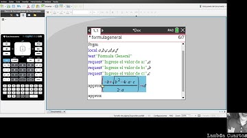 Fórmula general ti nspire cx cas