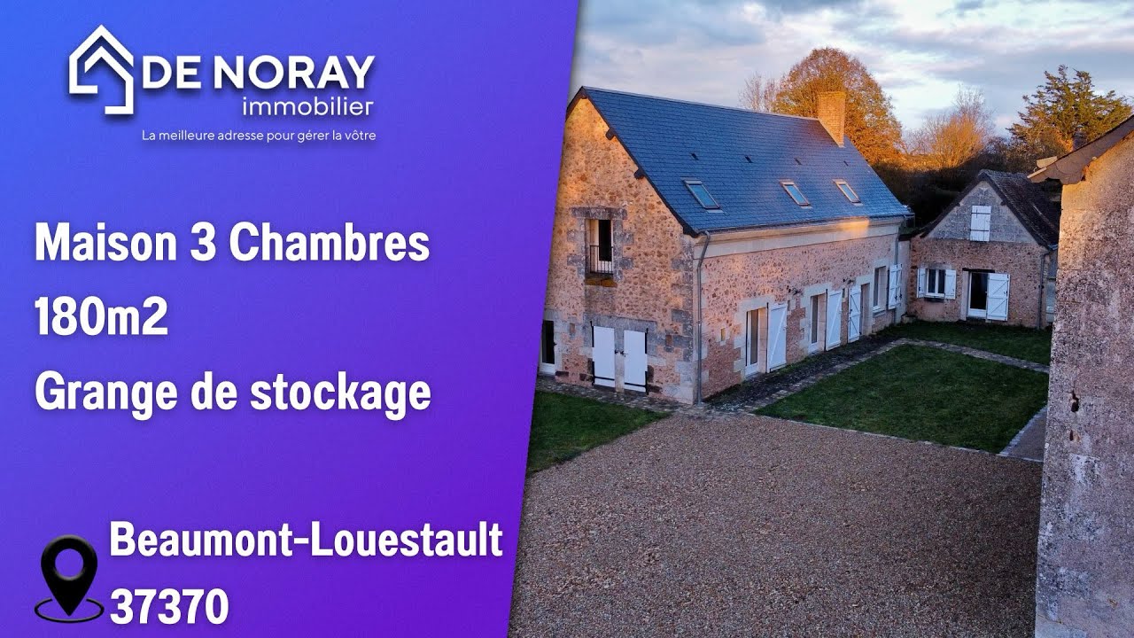 Maison rénovée à vendre 180m2 et sa grange 37370