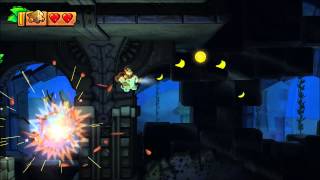 Donkey Kong Country Tropical Freeze - 100% Walkthrough - 4-2 High Tide Ride Puzzle And Kong