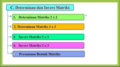 DETERMINAN DAN INVERS MATRIKS