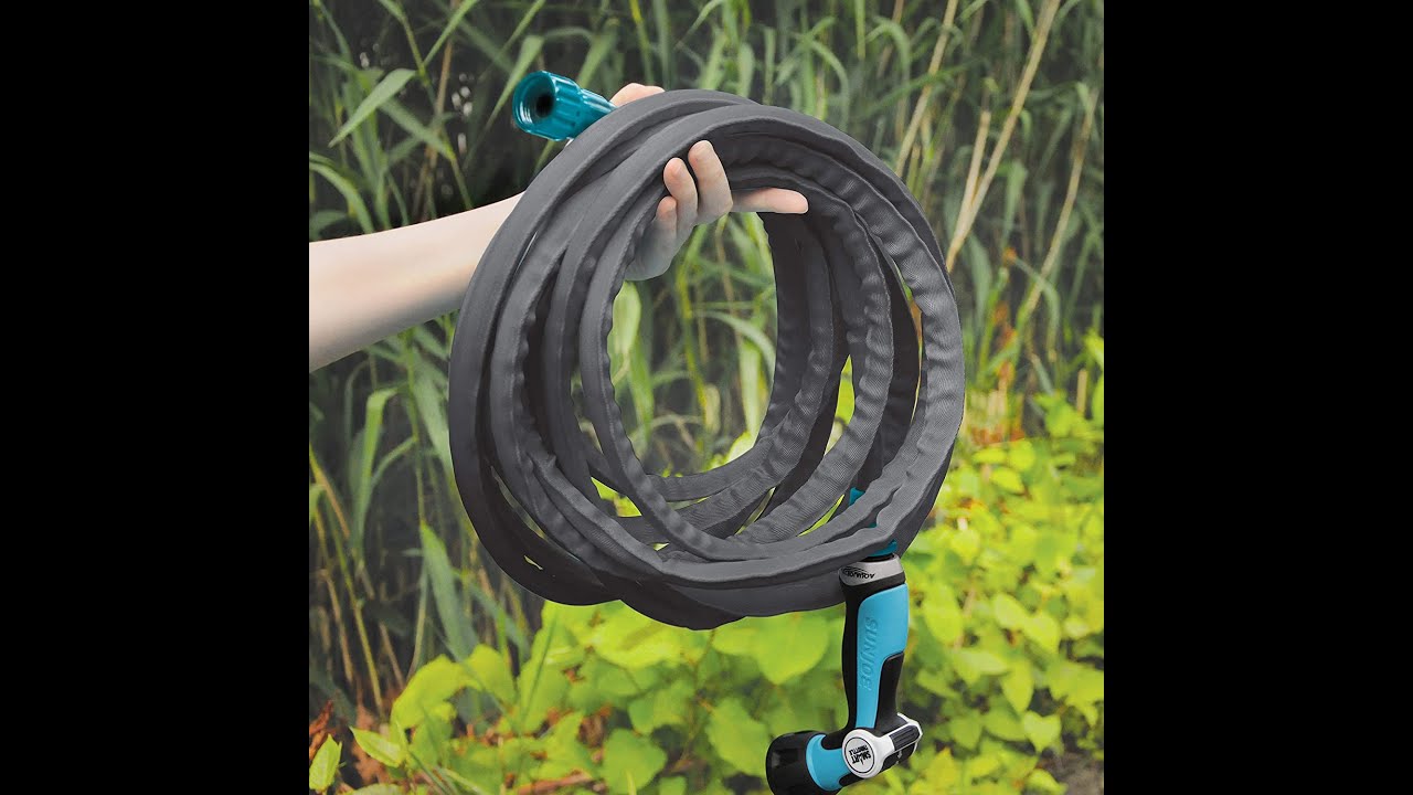 Aqua Joe AJFJH50 50-Foot Ultra Flexible Kink Free Fiberjacket Garden Hose