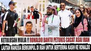 Warga Iran Berterima kasih Ke Ronaldo Usai Bertemu Fatimah Hamami Pelukis Cacat Difabel Asal Iran